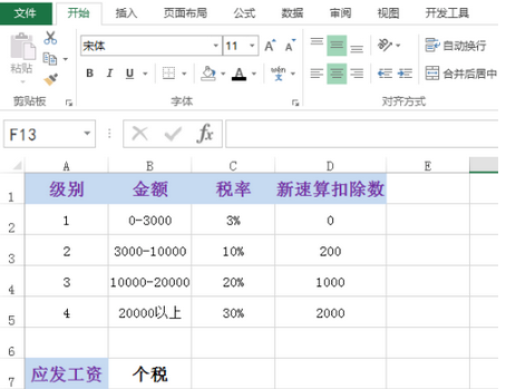 excel计算最新个税方法步骤截图