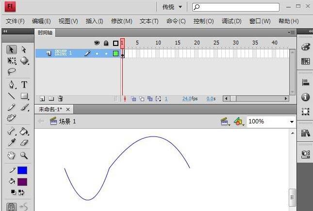 Flash变形线条并连接的操作教程截图