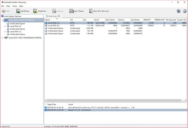 Active Partition Recovery(磁盘恢复工具)