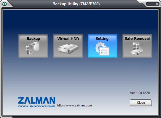 Backup Utility(ZM-VE300)