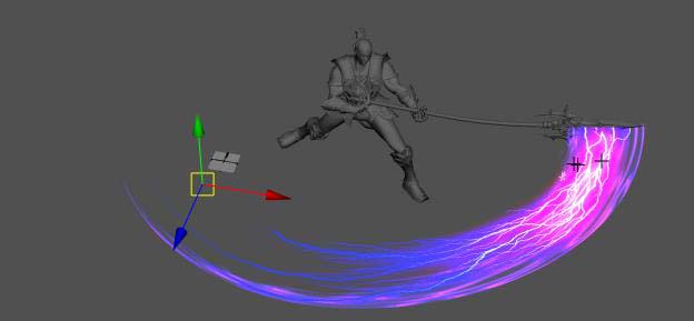 maya设计武器刀光拖尾效果的详细流程截图