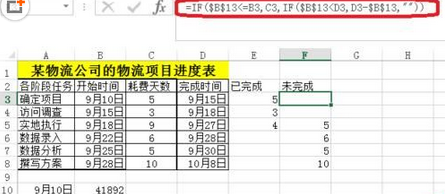 excel2016表格数据自制甘特图模板的使用教程截图