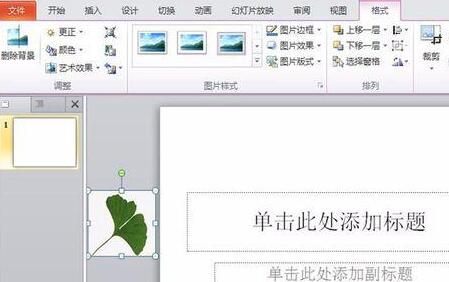 PPT设置落叶的效果的具体操作方法截图