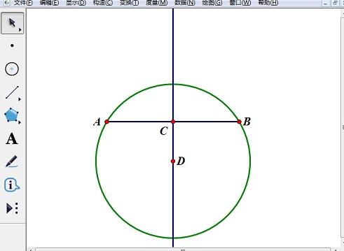 几何画板制作过两点的圆系轨迹图的详细步骤截图