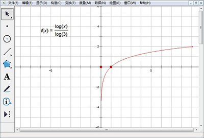 几何画板绘制对数函数的基础方法截图