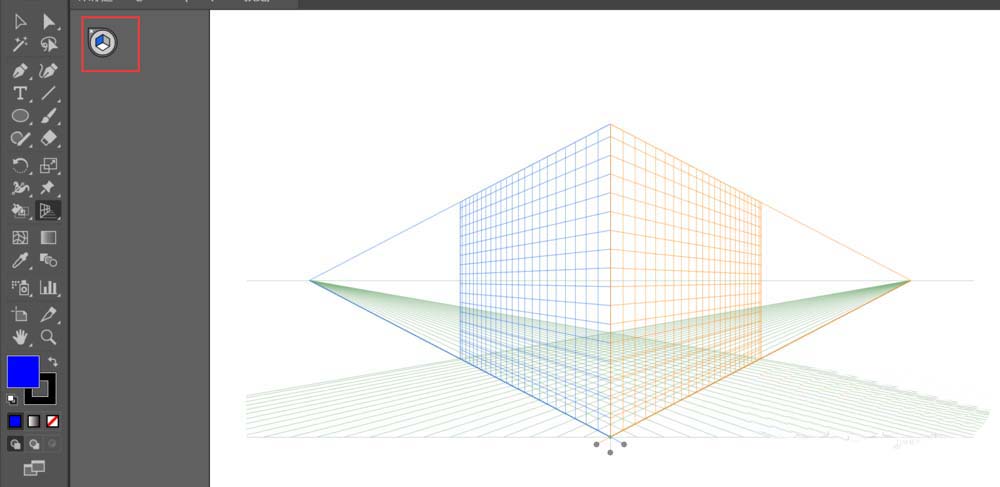 Adobe Illustrator CS6中使用透视网格工具的操作方法截图