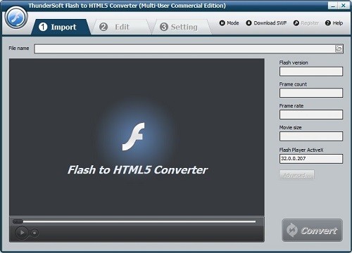 ThunderSoft Flash to HTML5(flash转html5工具)